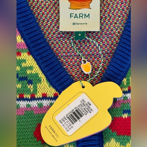 FARM RIO Sweet Orchard Knit Kids Cardigan - Girls Size 4 & 6 - New With Tags - Picture 4 of 11